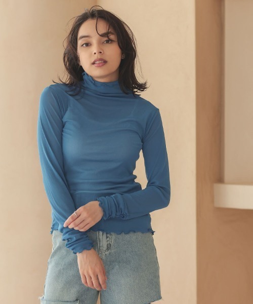 DONOBAN（ドノバン）の「ハイネックメロウシアートップス（その他トップス・レディース・ブラック/レッド/ピンク/ライム/ブルー/グリーン/アイボリー・F）」の12枚目の写真