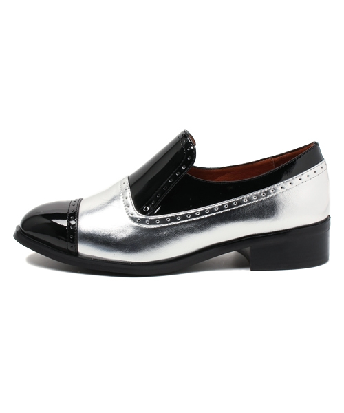 Jeffrey Campbell（ジェフリーキャンベル）の「カラーコンビオペラシューズ（その他シューズ・レディース・ホワイト×シルバー/ブラック×シルバー・38/36/37/35）」の3枚目の写真