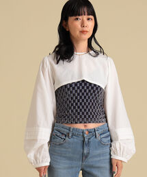 Ray BEAMS | Ray BEAMS / タックスリーブ アームボレロ(シャツ/ブラウス)