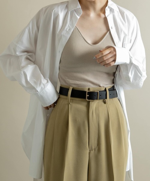 SMELLY(スメリー)の「メタルスクエアベルト(ベルト・レディース・アイボリー/ブラウン/ブラック・-)」の4枚目の写真