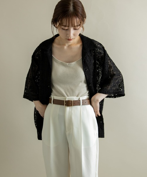 SMELLY(スメリー)の「メタルスクエアベルト(ベルト・レディース・アイボリー/ブラウン/ブラック・-)」の14枚目の写真