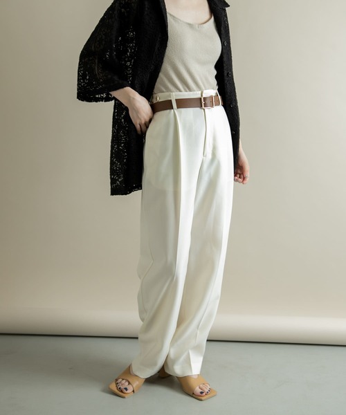 SMELLY(スメリー)の「メタルスクエアベルト(ベルト・レディース・アイボリー/ブラウン/ブラック・-)」の16枚目の写真