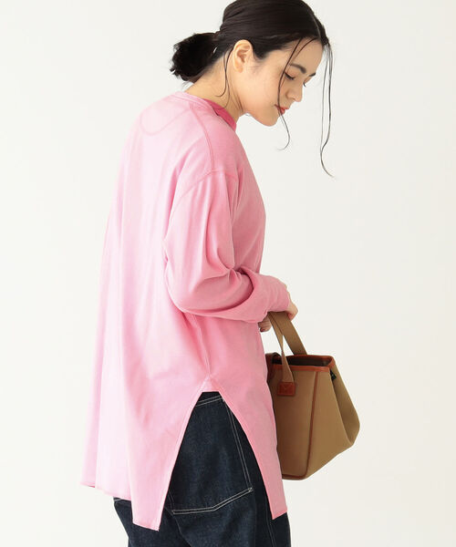 BEAMS BOY（ビームスボーイ）の「BEAMS BOY / ミリタリー リブ ヘンリーネック ロングスリーブ（Tシャツ/カットソー・レディース・オリーブ/ピンク/アイボリー・FREE）」の17枚目の写真