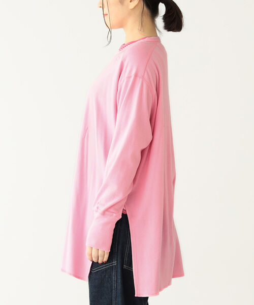 BEAMS BOY（ビームスボーイ）の「BEAMS BOY / ミリタリー リブ ヘンリーネック ロングスリーブ（Tシャツ/カットソー・レディース・オリーブ/ピンク/アイボリー・FREE）」の20枚目の写真