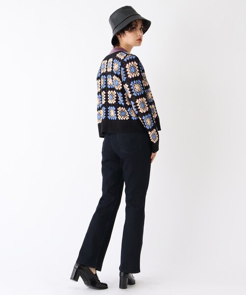 OPAQUE.CLIP（オペークドットクリップ）の「◆【C】ストレッチデニム　レースアップ【WEB限定サイズ】（その他パンツ・レディース・ブルー/ダークネイビー・38/40/36）」の5枚目の写真