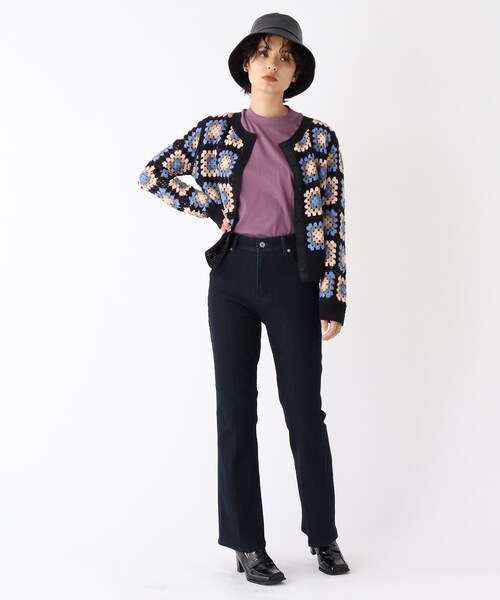 OPAQUE.CLIP（オペークドットクリップ）の「◆【C】ストレッチデニム　レースアップ【WEB限定サイズ】（その他パンツ・レディース・ブルー/ダークネイビー・38/40/36）」の6枚目の写真