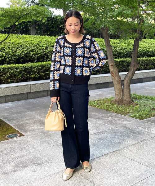 OPAQUE.CLIP（オペークドットクリップ）の「◆【C】ストレッチデニム　レースアップ【WEB限定サイズ】（その他パンツ・レディース・ブルー/ダークネイビー・38/40/36）」の8枚目の写真