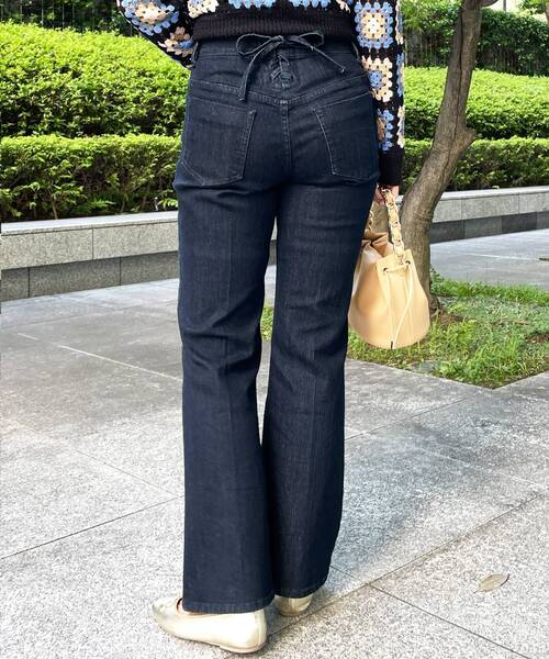 OPAQUE.CLIP（オペークドットクリップ）の「◆【C】ストレッチデニム　レースアップ【WEB限定サイズ】（その他パンツ・レディース・ブルー/ダークネイビー・38/40/36）」の10枚目の写真