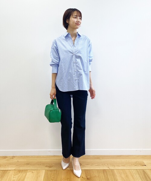 OPAQUE.CLIP（オペークドットクリップ）の「◆【C】ストレッチデニム　レースアップ【WEB限定サイズ】（その他パンツ・レディース・ブルー/ダークネイビー・38/40/36）」の11枚目の写真