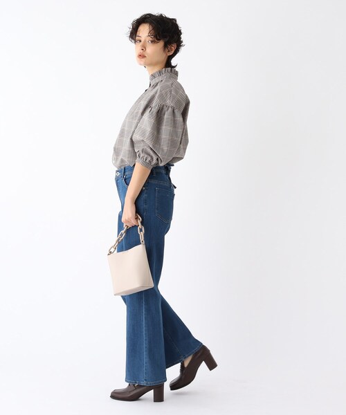 OPAQUE.CLIP（オペークドットクリップ）の「◆【C】ストレッチデニム　レースアップ【WEB限定サイズ】（その他パンツ・レディース・ブルー/ダークネイビー・38/40/36）」の16枚目の写真