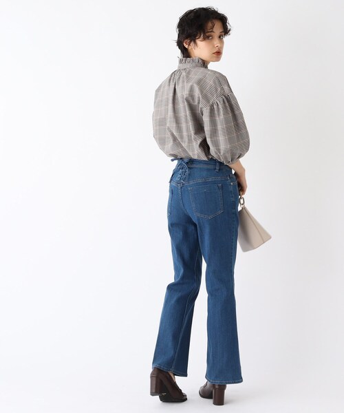 OPAQUE.CLIP（オペークドットクリップ）の「◆【C】ストレッチデニム　レースアップ【WEB限定サイズ】（その他パンツ・レディース・ブルー/ダークネイビー・38/40/36）」の17枚目の写真