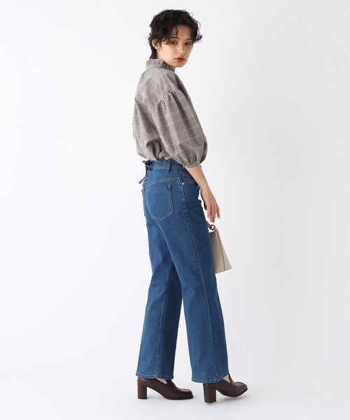 OPAQUE.CLIP（オペークドットクリップ）の「◆【C】ストレッチデニム　レースアップ【WEB限定サイズ】（その他パンツ・レディース・ブルー/ダークネイビー・38/40/36）」の18枚目の写真