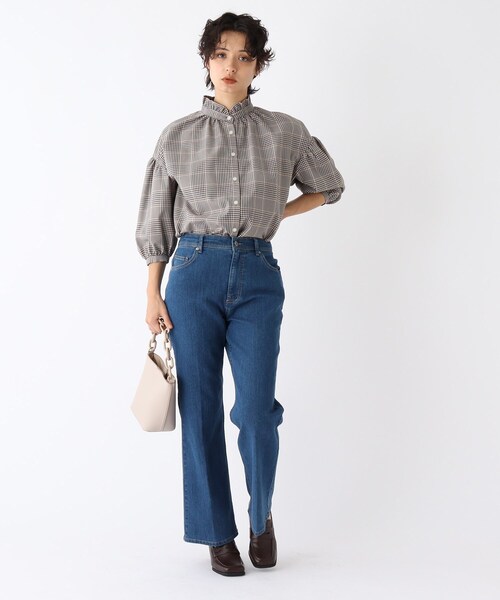 OPAQUE.CLIP（オペークドットクリップ）の「◆【C】ストレッチデニム　レースアップ【WEB限定サイズ】（その他パンツ・レディース・ブルー/ダークネイビー・38/40/36）」の19枚目の写真