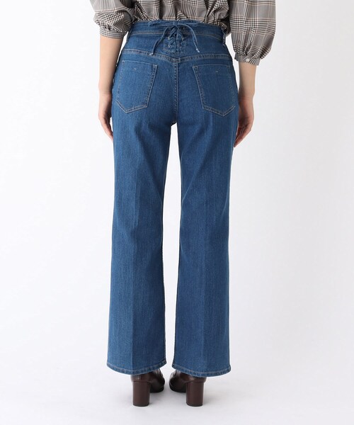 OPAQUE.CLIP（オペークドットクリップ）の「◆【C】ストレッチデニム　レースアップ【WEB限定サイズ】（その他パンツ・レディース・ブルー/ダークネイビー・38/40/36）」の22枚目の写真