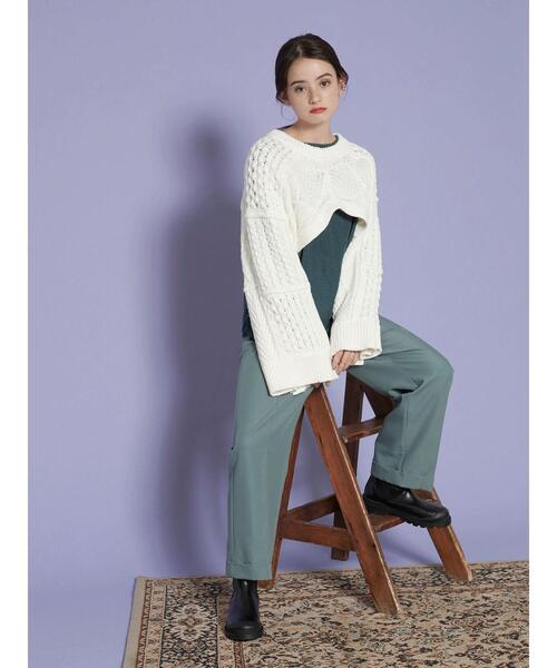 KBF（ケイビーエフ）の「KBF カラースラックスパンツ（その他パンツ・レディース・ブラウン/グリーン/ピンク・FREE）」の9枚目の写真