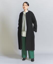 BEAUTY&YOUTH UNITED ARROWS | MANTECO ノーカラーベルト ロングコート 2(ノーカラーコート)