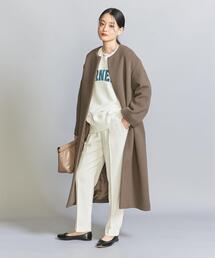 BEAUTY&YOUTH UNITED ARROWS | MANTECO ノーカラーベルト ロングコート 2(ノーカラーコート)