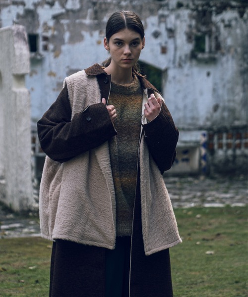 shiki tokyo(シキトウキョウ)の「Oversized Buttonless Fur Vest / オーバーサイズボタンレスファーベスト(ベスト・メンズ・ベージュ・FREE)」の2枚目の写真