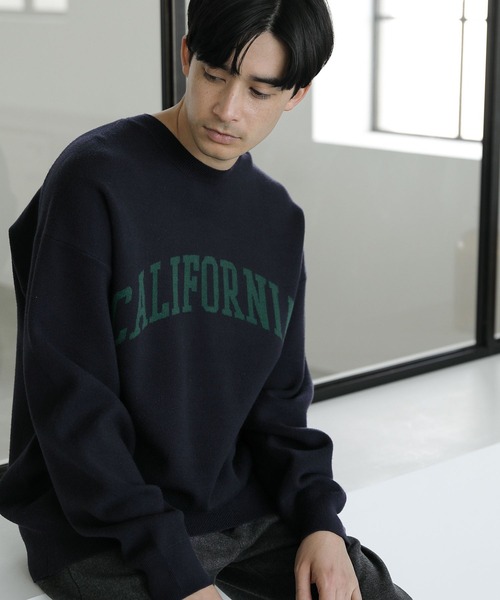 LAKOLE（ラコレ）の「スポンディッシュロゴニット / 294398（ニット/セーター・メンズ・アイボリー/ブラック/グリーン/ネイビー/グレー/ナチュラル・MEDIUM/LARGE/X-LARGE）」の6枚目の写真