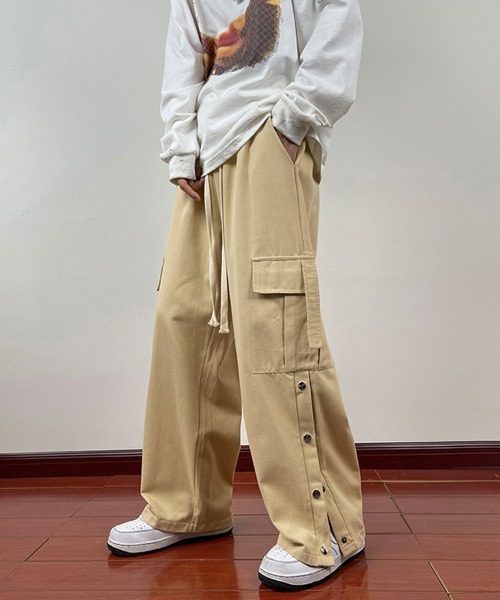 Ressaca(レサーカ)の「サイドスリット入り ルーズシルエット ワイドカーゴパンツ(カーゴパンツ・メンズ・カーキ/ブラック/ベージュ・XL/L/M/S)」の18枚目の写真