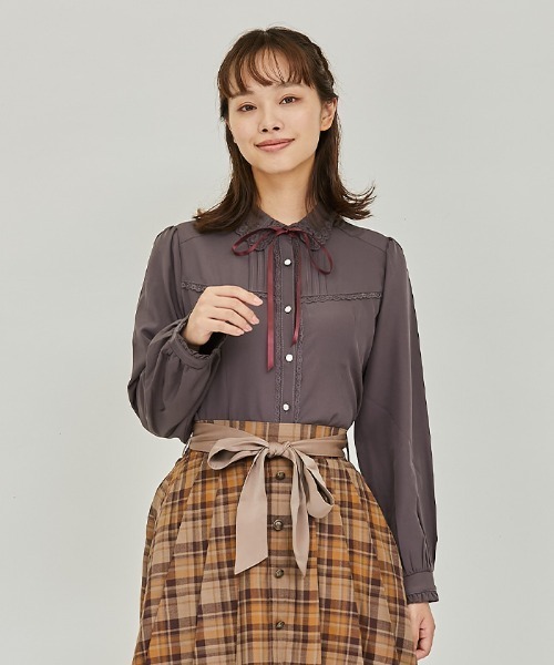 axes femme トップス ブラウス 6着 レディース まとめ売り ギャザー×フレアスリーブブラウス[品番：IGAW0006326]｜axes