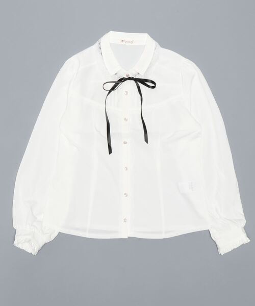 axes femme（アクシーズファム）の「襟付ブラウス（シャツ/ブラウス・レディース・ホワイト/ブラック/ブラウン・MEDIUM/LARGE）」の7枚目の写真