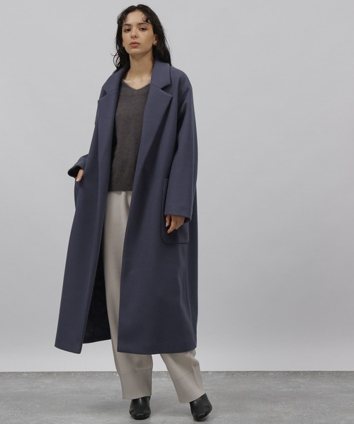 アタッチメント　グラデーションオーバーサイズコート　ネイビーグレー セール】ウーリーテックオーバーサイズコート / 281762（チェスター