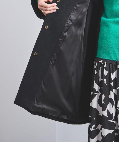 UNITED ARROWS Aラインノーカラーミドル丈コート ブラック 34 UNITED ARROWS Aラインノーカラーミドル丈コート ブラック 34