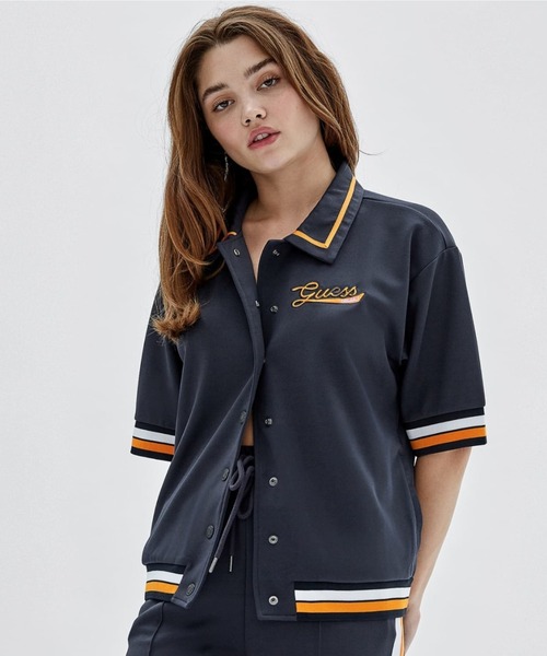 Guess(ゲス)の「GUESS Originals Track Shirt(シャツ/ブラウス・レディース・ネイビー・X-SMALL/SMALL/MEDIUM)」の1枚目の写真