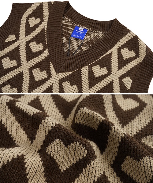 CORPUS TOKYO（コーパス トーキョー）の「柄Vネックニットベスト（ベスト・メンズ・A/B/C/D・1/2/3）」の16枚目の写真