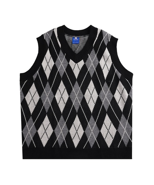 CORPUS TOKYO（コーパス トーキョー）の「柄Vネックニットベスト（ベスト・メンズ・A/B/C/D・1/2/3）」の10枚目の写真