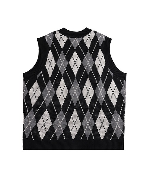 CORPUS TOKYO（コーパス トーキョー）の「柄Vネックニットベスト（ベスト・メンズ・A/B/C/D・1/2/3）」の5枚目の写真