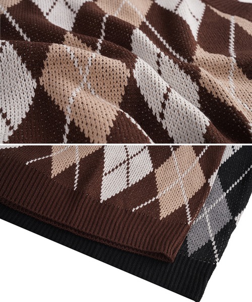 CORPUS TOKYO（コーパス トーキョー）の「柄Vネックニットベスト（ベスト・メンズ・A/B/C/D・1/2/3）」の14枚目の写真