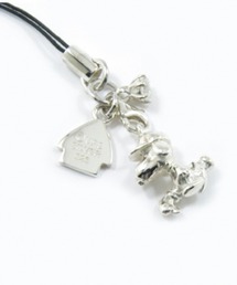 SAINTS（セインツ）の「『SAINTS×SNOOPY』ゴルフスヌーピー シルバーキーホルダー 携帯ストラップ　スヌーピーコラボアイテム（キーホルダー）」