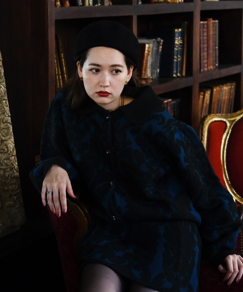 TINA：JOJUN（ティーナジョジュン）の「チャーム付き フェルトベレー帽 TINA：JOJUN（ハンチング/ベレー帽・レディース・アイボリー/ブラック/オレンジ・F）」の13枚目の写真