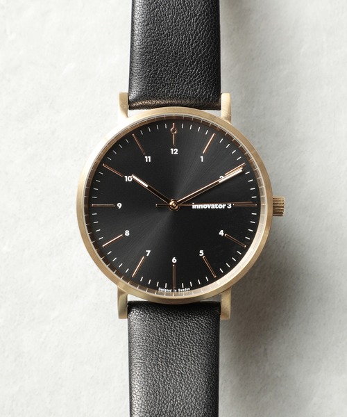 innovator（イノベーター）の「【innovator】IN-0007-13 BK/BK,IN-0007-15 NV/SV,IN-0007-19 BR/NV,IN-0007-20 BE/NV（アナログ腕時計・メンズ・グレイッシュベージュ/ブラック/ブラウン/ブルー・FREE）」の2枚目の写真