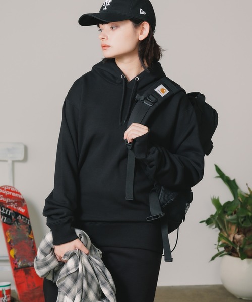 CROSS & STITCH(クロスステッチ)の「CROSS&STITCH/クロスアンドステッチ レギュラーウェイト ポケットレスパーカー フーディー(パーカー・メンズ・グリーン/ヘザーグレー/ホワイト/ネイビー/ブラック・M/L/XL/XXL)」の21枚目の写真