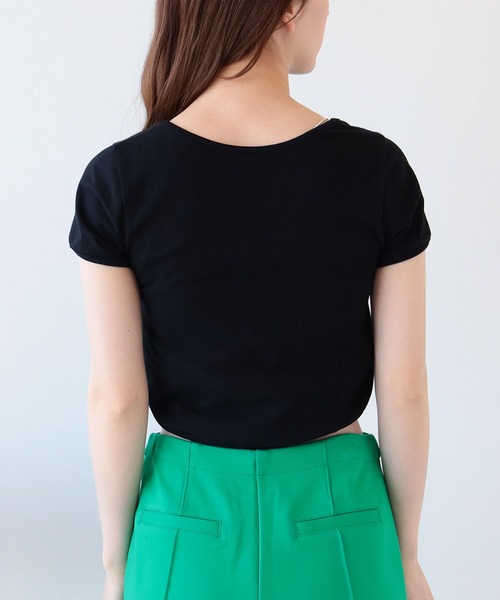 Ray BEAMS（レイビームス）の「Ray BEAMS / タイト クロップド Tシャツ（Tシャツ/カットソー・レディース・ブラック/ラベンダー/ホワイト・ONE SIZE）」の8枚目の写真