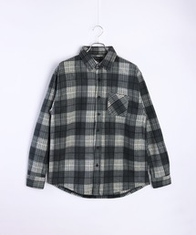 tシャツ チェックで映える肘パッチフリース レディース フリース」に該当するレディースのトップス（チェック柄