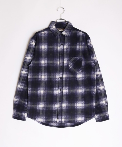 WESTSEA(ウエストシー)の「チェック柄 プリント フリーストップスシャツ(シャツ/ブラウス・メンズ・グリーン/オレンジ/ブルー/グレー/オフホワイト/ブルー系その他/ブルー系その他2/ブラック/ネイビー/ベージュ/ブルー系その他3/ブラック系その他/ブルー系その他4/ブラック系その他2/ダークオレンジ・M/L/LL)」の8枚目の写真