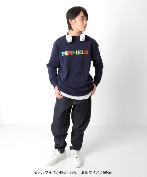 GLAZOS（グラソス）の「【Penfield】裏起毛・プリントトレーナー（スウェット・キッズ・グリーン/ネイビー/パープル/ブルー・140cm/150cm/160cm/170cm）」の14枚目の写真
