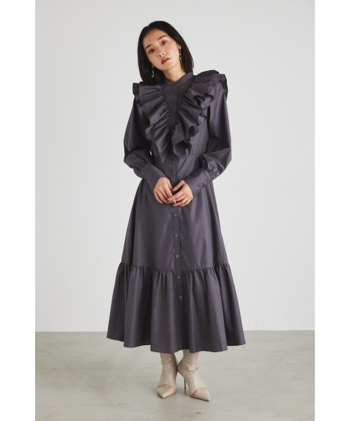 rienda（リエンダ）の「ダブルフリルティアードフレアワンピース