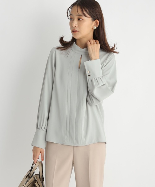 Andemiu（アンデミュウ）の「タックブラウス186514（シャツ/ブラウス・レディース・グリーン/アイボリー/ラベンダー・FREE）」の10枚目の写真