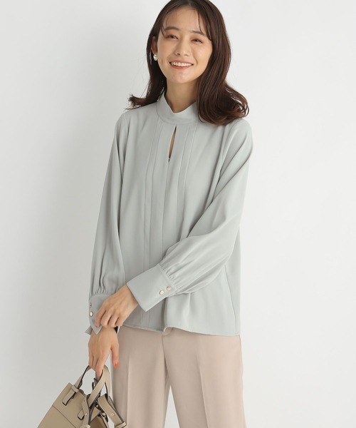 Andemiu（アンデミュウ）の「タックブラウス186514（シャツ/ブラウス・レディース・グリーン/アイボリー/ラベンダー・FREE）」の11枚目の写真