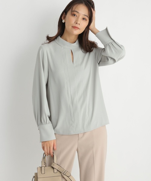 Andemiu（アンデミュウ）の「タックブラウス186514（シャツ/ブラウス・レディース・グリーン/アイボリー/ラベンダー・FREE）」の12枚目の写真