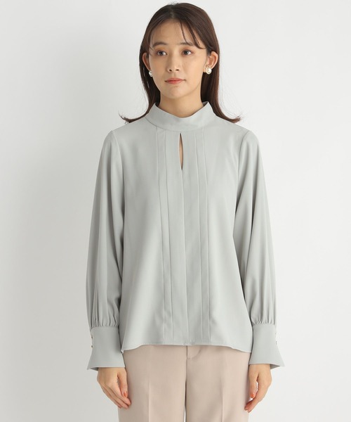 Andemiu（アンデミュウ）の「タックブラウス186514（シャツ/ブラウス・レディース・グリーン/アイボリー/ラベンダー・FREE）」の14枚目の写真