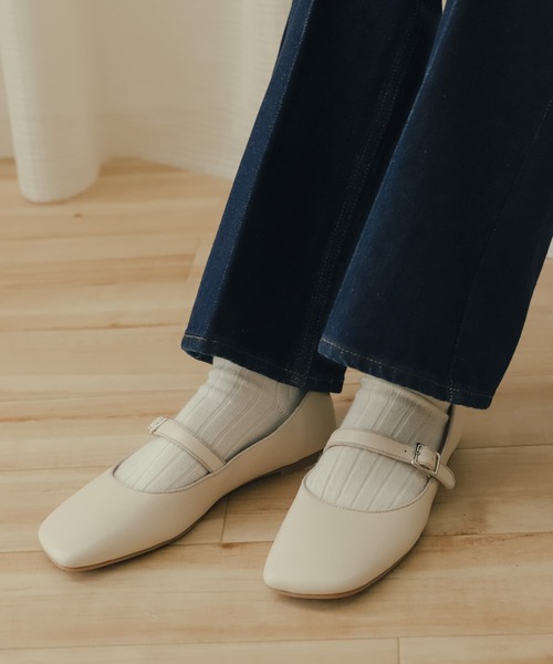 SENSE OF PLACE by URBAN RESEARCH（センスオブプレイスバイアーバンリサーチ）の「メリージェーンシューズ（バレエシューズ・レディース・ブラック/アイボリー・SMALL/MEDIUM/LARGE）」の12枚目の写真