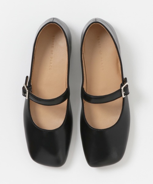 SENSE OF PLACE by URBAN RESEARCH（センスオブプレイスバイアーバンリサーチ）の「メリージェーンシューズ（バレエシューズ・レディース・ブラック/アイボリー・SMALL/MEDIUM/LARGE）」の5枚目の写真