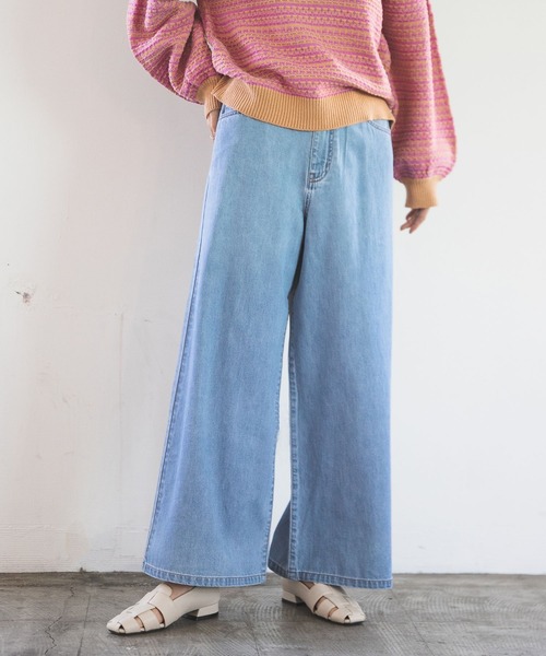 LEPSIM(レプシィム)の「バギーデニムパンツ 163987(デニムパンツ・レディース・ブルー/ワンウォッシュ・SMALL/MEDIUM/LARGE)」の1枚目の写真