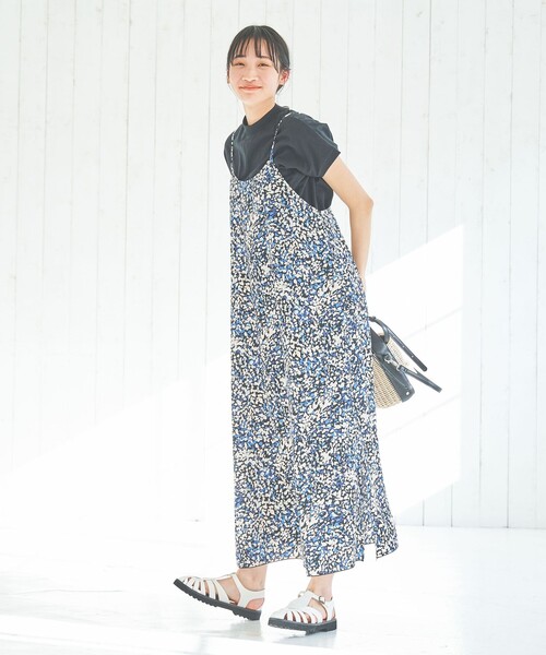 coen(コーエン)の「水彩風ドットプリントキャミワンピース(ワンピース・レディース・オリーブ/コバルトブルー・M/L)」の12枚目の写真